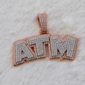 Colgante personalizado con letras de diamante VVS1 Moissanite, colgante helado, joyería de Hip Hop, colgante personalizado, colgante para hombre - Product Image 1