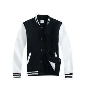 Custom Printing <b>Long</b> Sleeve <b>Men's</b> Baseball <b>Jacket</b> Cheap Rate Winter <b>Jacket</b> Sheep Fur Button Plus Size Option Plain Blank for <b>Men</b> - Product Image 5