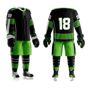 Uniforme de hockey sur glace personnalisé uniforme de hockey sur glace fabriqué en usine à bas prix uniforme de hockey sur glace respirant et humide - Product Image 1