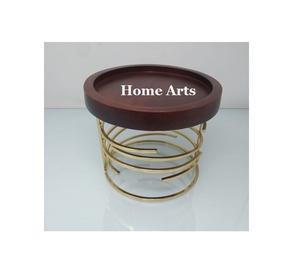 Soporte para pasteles de madera y hierro de diseño clásico, de la mejor calidad, forma redonda, para uso en hoteles y hogares. - Product Image 4