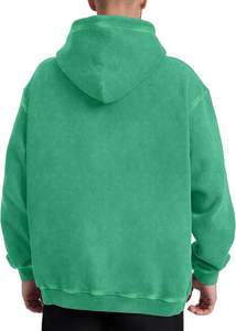 Otoño Streetwear Sudaderas con capucha Diseño forrado Logotipo frontal Impresión de pantalla de seda Digital Tie-Dye Lavado ácido Técnicas de lavado Sólido con capucha - Product Image 3