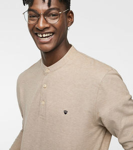 Dernière haute qualité 100% coton hommes pour Polo sweat automne vente chaude col montant avec perle tissu sweats à capuche et - Product Image 3