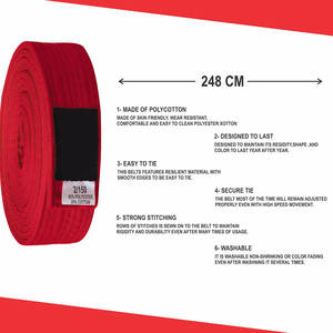 Ceintures de BJJ personnalisées de couleur à la mode, fabriquées au Pakistan, vente en gros, vêtements d'arts martiaux, ceinture de BJJ pour la vente en ligne - Product Image 5