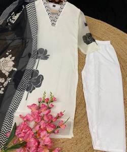 FANCY GEORGETTE IMPRESIÓN DIGITAL TRABAJO FONDO SUPERIOR CON DUPATTA FESTIVE WEAR PRECIO AL POR MAYOR ROPA ÉTNICA SALWAR KAMEEZ - Product Image 4