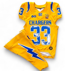 Ensemble d'uniformes de football américain professionnel de très haute qualité imprimé de vêtements de sport en polyester de taille XL - Product Image 1