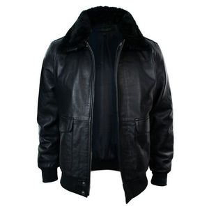 Veste en cuir pour hommes avec poches Veste à col montant durable et à bas prix Veste en cuir pour hommes Meilleur design respirant à l'arrivée - Product Image 3