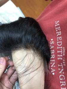 Cheveux humains vietnamiens noirs Remy à fermeture frontale pour la fabrication de perruques - Product Image 3