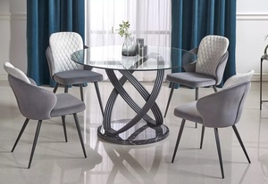 Table basse ronde en métal noir faite à la main avec base en marbre et plateau en verre, table centrale de haute qualité, mobilier d'intérieur et d'extérieur en métal - Product Image 6