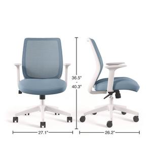 Alera ALEWX42BME24 17.09 Pulgadas 20.83 Pulgadas Altura del asiento 275 Lbs. Silla de Trabajo Giratoria Ergonómica Wessex de Tela y Malla, Color Seafoam, para Oficina - Product Image 5