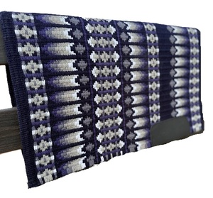 Couverture de selle western élégante et personnalisable avec feutre Vardhman, laine de Nouvelle-Zélande et patch en cuir – Design exquis de la ligne India Show - Product Image 2