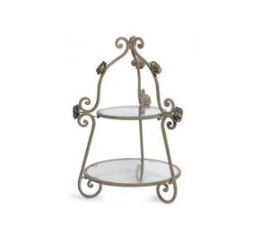 Soporte de pastel de Metal de alta calidad, perfecto para el hogar, soporte de pastel de panadería, Color blanco recubierto, diseñador hecho a mano, soporte de pastel de 2 niveles - Product Image 6