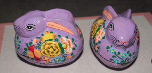 Boîtes en forme de lapin en papier mâché cachemire de haute qualité parfait souvenir de décoration de maison de Pâques - Product Image 5