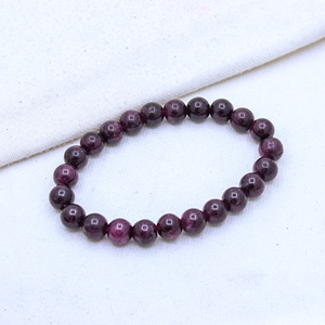 Memoria Jewels Wholesale Price Natural Smooth Ruby Gemstone Vintage Beaded <b>Chakra</b> Healing Stretchable <b>Bracelet</b> for Women IGI - Product Image 3