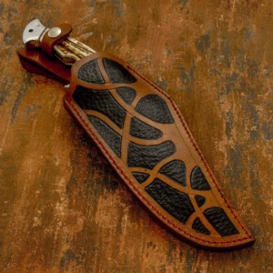 Gaine en cuir à grain riche de haute qualité OEM 100% faite à la main en usine 2023 pour couteaux à lame fixe - Product Image 5