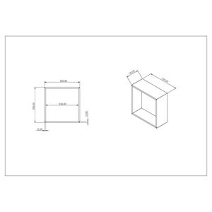 K-UBO Meuble Mural Ouvert Design Klaar 35x35xD.15-Cachemire Fabriqué en Italie - Product Image 3