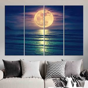 Serenidad costera: Impresiones en lienzo, decoración moderna para el hogar, JUEGO DE 4 LIEÑOS - Product Image 1