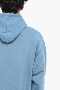 Sportswear High Quality Cheap Price Blue Color Screen Printed Design Pullover Hoodie For Men's Custom Zipper Kangaroo Pocket - Product Image 3