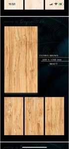 Azulejos de losa de porcelana pulida modernos de 600x1200mm, textura sólida, aspecto de madera vitrificada esmaltada para apartamento, baño, sala de estar - Product Image 5