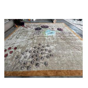Alfombras de lana de estilo clásico de calidad superior Durable tejido a mano Floral lavable fácil de aspirar limpio sala de estar dormitorio - Product Image 2