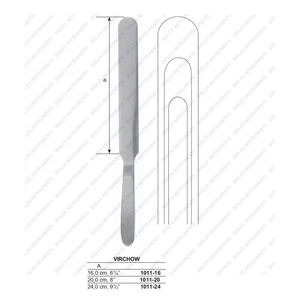 Lame de couteau cérébral VIRCHOW en acier inoxydable, taille 160 mm, 30 cm, fabricant et exportateur d'instruments chirurgicaux - Product Image 4