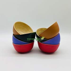 Ensemble de bols en bambou écologique de haute qualité, vaisselle jetable légère de conception campagnarde artisanale unique pour les cadeaux d'affaires - Product Image 1