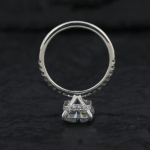 Bague de fiançailles en argent sterling 925, or massif 10K, 14K, 18K avec diamants VVS1 3tcw certifiés IGI, cultivés en laboratoire, pour mariage et fête - Product Image 1