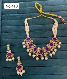 <b>Indian</b> Manufacturer Women's Gold Plated Antique Bollywood Ethnic Style Wedding Engagement Kundan <b>Necklace</b> <b>Sets</b> - Product Image 6