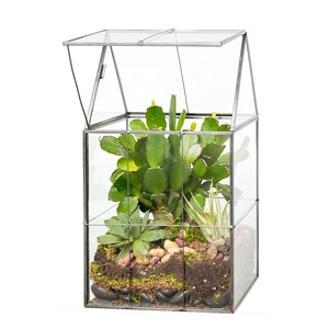 Centros de mesa de cena, decoración del hogar, Terrario de cristal para florero o contenedor de plantas, terrario - Product Image 4
