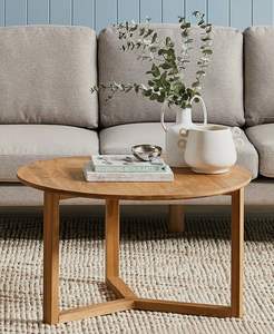 Table basse en bois au fini naturel, meubles de salon chaleureux, aspect organique pour les thèmes intérieurs inspirés de la terre - Product Image 1