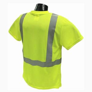Camiseta de alta visibilidad con cinta reflectante para uso en construcción, fábrica e industria. - Product Image 6