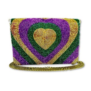 Pochette élégante en perles pour femmes, sac de soirée de luxe fait à la main avec broderie de perles détaillée, pochette de créateur tendance - Product Image 3