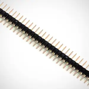 标准0.1 "/2.54毫米单排直金/镀锡黄铜触点公IC插座连接器