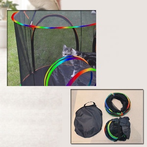 Tenda Castello per Gatti 2 in 1 con Tunnel Circolari, Recinto Esterno per Gatti, Gattini e Conigli - Product Image 3