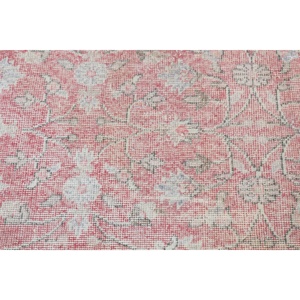 Tapis vintage, tapis turc 2,9x5,6 pieds, tapis en laine à imprimé animal rouge et bleu - Product Image 3