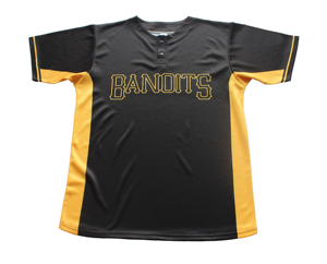 Negro Amarillo Botón completo Sublimación Impresión Pinstripe Béisbol Jersey Juventud Custom Softball Jersey Uniforme Transpirable Camisa - Product Image 1
