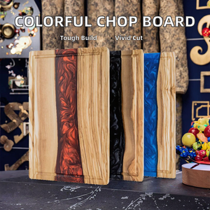 Juego de tabla de cortar de cocina de madera ecológica de 3 piezas personalizada para carne, queso, frutas y verduras - Product Image 5