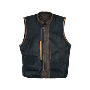 Gilet en cuir Veste coupe-vent en cuir pour motards OEM ODM Gilet en cuir pour hommes - Product Image 5
