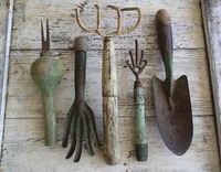 Kit d'outils de jardinage industriels OEM DIY de haute qualité, 5 équipements, outils à main pour la maison et le jardin, en fer avec revêtement en poudre noire, vente chaude