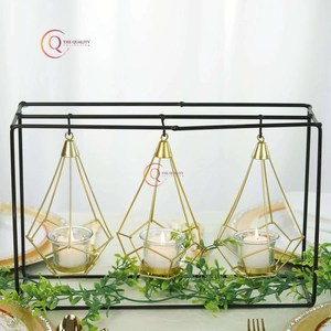 Customized Black Simple <b>Candlestick</b> Holder High Quality Metal Wire Mad Creative Stylish Unique Candle Jar for Home Decoration - Product Image 2