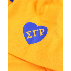 100 algodón Sigma Gamma Rho Sorority Gold Sequin Patch Tee azul bordado letras griegas Greek Life Apparel Casual SGRho camiseta - Product Image 5