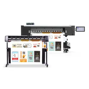 Xenons 1.6m 1.9m high precisions X3E-UV roll to roll Printing and Cutting Plotter for printing Sticker with 1-3pcs I3200 head