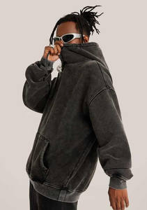 2025 New High Quality 100% Cotton Acid Washed Hoodie High Street Series Washing <b>Sweater</b> Stone Washed <b>Vintage</b> Hoodie For Unisex - Product Image 3