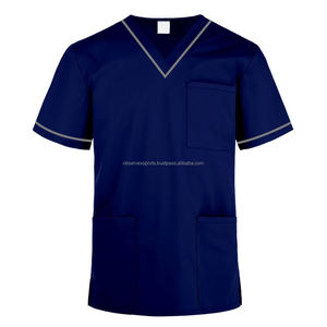 Uniformes d'hôpital gommages personnalisés gommages d'infirmière infirmière à manches courtes haut gommages costume Spa porter Stretch Slim Fit uniforme - Product Image 5