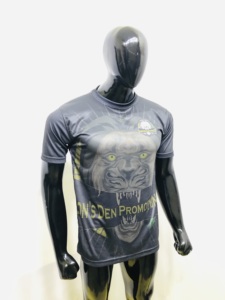 เสื้อยืดลายตาข่ายระบายอากาศยืดได้สองทางเสื้อยืดคอกลมพิมพ์ลาย100% โพลีเอสเตอร์แบบเต็มตัวกำหนดเอง - Product Image 4