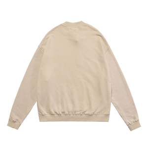 Pull-over en molleton 100% coton à demi-fermeture éclair pour hommes chemises à quart de fermeture éclair sweat-shirt court brodé à quart de fermeture éclair pulls - Product Image 2