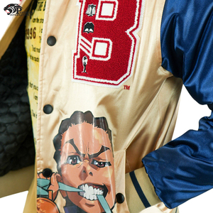 Custom Printed Varsity Satin <b>Baseball</b> Jacekt For Men Embroidery & Chenille Logos Printed <b>Jacket</b> - Product Image 2