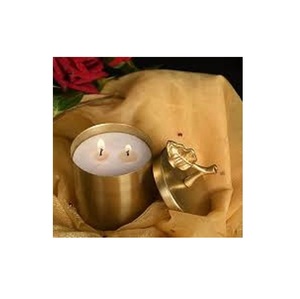 Tarro de vela de diseño antiguo dorado puro de una sola pieza con calidad y material extra Premium al mejor costo - Product Image 3