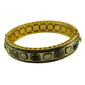 Brazalete de Moda con Baño de Oro y Piedras Preciosas para Mujer, Elegante Joyería - Product Image 3