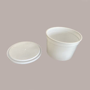 22 pièces en plastique blanc cylindrique sorbetière 2.5Lt Carapina stockage des aliments et conteneur - Product Image 2