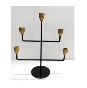 Handcrafted metal candle holders with elegant design perfect for dining table living room <b>bedroom</b> and festive lighting decor - Product Image 2